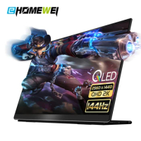 EHOMEWEI 17.3" 2K 144HZ Portable Monitor 2560*1440 16:9 100%DCI-P3 Gaming Display for Laptop Switch PS4 PS5 XBOX