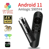 M98 Y9 Smart TV Stick Android 11 2023 Amlogic S905 Y2 Voice Remote Control HD 4K 3D 2GB 16GB Dual WiFi 2.4G 5.8G Iptv TV Box