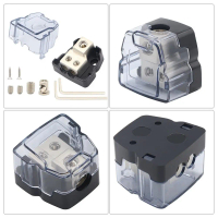 กล่องจ่ายไฟรถยนต์ 4GA ถึง 8GA พร้อมฝาครอบกันฝุ่นใส