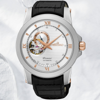 SEIKO精工 Premier開芯機械腕錶 母親節 禮物 (4R39-00P0KS/SSA322J1) SK044