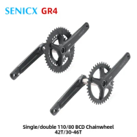 SENICX GR4 Road Crankset 42T 30-46T Chainset with BB 24mm Crank Arms for Bicycle 170mm Chainwheel 110 Bcd for Gravel Bike Parts