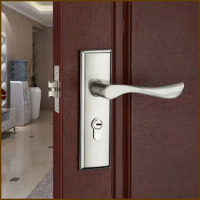 Aluminum Alloy Door Handle Lock Home Entry Security Door Lockset for Bedroom Bathroom Latch 3 Keys