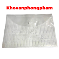 Combo 20 Túi Đựng tài liệu My clear khổ A4, khổ F - Túi tài liệu khuy bấm Clear bag khổ A4, khổ F, l