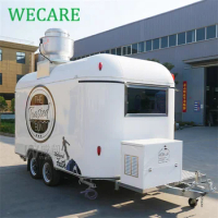 WECARE Custom Concession White Smoothie Ice Cream Coffee Bar Truck Fast Food Car Mobile Kitchen Catering Trailer for Sale USA