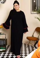 Lubna Plus Size Knit Camellia Dress