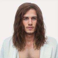 Men's Long Wig Curly Layered Cap with Flame Retardant Synthetic Wig Men's Natural Wig for Daily Part