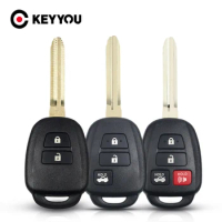 KEYYOU Remote Car Key Shell Case Fob Cover For Toyota CAMRY 2012 2013 2014 2015 Corolla 2014 2015 With TOY43 Blade