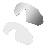HKUCO Polarized Replacement Lenses For Flight Jacket Sunglasses Silver/Transparent（Unpolarized）2 Pairs