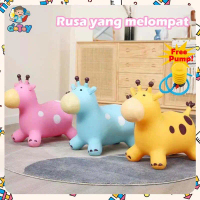 RUSA Mainan Kuda Kudaan Karet Rocking Horse Jumping Mainan Tunggangan Kuda Kudaan Anak Toys