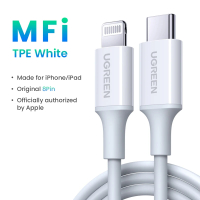 สายเคเบิล UGREEN MFi 20W PD USB Type C to Lightning สำหรับ iPhone 14 13 12 Pro Max ชาร์จเร็วสำหรับ i