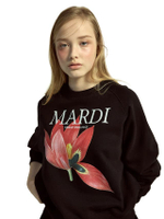 Sweatshirt Raglan Lilies 03 Black F
