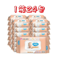 嬰兒純水柔濕巾80抽 (加大)(加厚)(掀蓋)量販特惠組(1箱24包) – 奈森克林