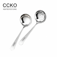 【CCKO】304不鏽鋼 網紅湯勺 網紅漏勺 撈勺 母匙 小湯勺 小漏勺 小火鍋勺