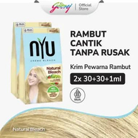 NYU Creme Hair Colour Natural Bleach - Bleaching Rambut - Isi 2