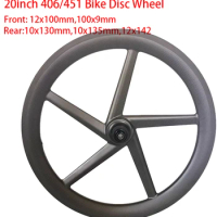 20inch Carbon Bike 406 451 Disc Brake Wheel 5 Spokes 20 inch Clincher Rim Brake Bicycle Folding Wheelset 9x100 10x130 10x135