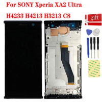 For SONY Xperia XA2 Ultra H4233 H4213 H3213 LCD Display Screen Matrix C8 LCD Touch Screen Digitizer Sensor Panel Assembly Frame