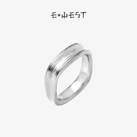 EWEST藝未小眾設計感素面925純銀戒指女高級感中指戒食指戒指尾戒