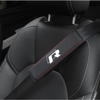 1 Pcs Car Seat Belt Leather Safety Belt Shoulder Cover For Volkswagen VW Touran Polo Tiguan Passat Jetta GTI R Line Golf