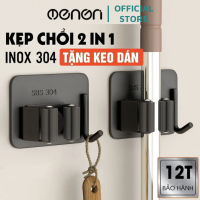 [Được yêu thích] Móc Dán Tường Treo Cây Lau Nhà Carbon, Treo Chổi Nhà Tắm Dán Tường Keo 3M - OENON