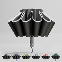 Mr.box  夜間反光條 UPF50+防曬 自動反向黑膠傘 10骨架抗風航空材質 多款可選