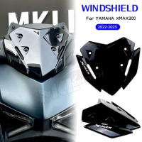 MTKRACING For YAMAHA XMAX300 Xmax 300 2022-2023 Motorcycle Front Screen Windshield Fairing Windshield Black Acrylic deflector