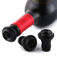 Wine Stopper With Vacuum Pump Bar Accessories Air lock Aerator Stainless Steel Bottle Stopper Keep Wine Fresh Saver Sealing