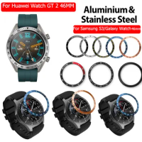 Metal Bezel Ring Case For Samsung Galaxy Watch 46mm Gear S3 Protection Cover Bezel Styling Frame For Huawei GT 2 46MM Cases
