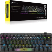 CORSAIR K70 PRO MINI WIRELESS RGB 60% Mechanical Gaming Keyboard, Backlit RGB LED,CHERRY MX Red Keyswitches Black