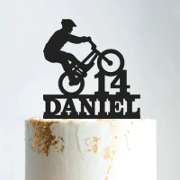 Bmx bike birthday cake topper,bmx bicycle cake topper,bmx birthday cake topper,custom bmx bicycle name cake topper birthday