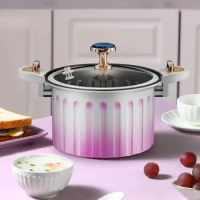 Elegant Amphora Style Soup Pot Large Capacity Non-stick Cast Iron Cooking Pots Micro Pressure Kitchen Cookware Stew Pot