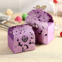 婚慶喜糖盒子婚禮用品結婚镂空紙盒個性創意糖果禮盒