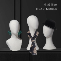 女士頭模可插針模特帽子假發耳飾品架圍巾架服裝店項鏈櫥窗展示架