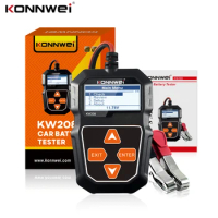 KW208 Car Battery Tester KONNWEI 12V 100 to 2000CCA Cranking Charging Circut Tester Battery Analyzer 12 Volts Battery Tools