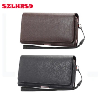 For Huawei Mate 30E Pro Mate 40 Pro Mate 40RS Men Belt Clip Leather Pouch Waist Bag for iPhone 12 Pro Cover Case