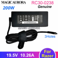 Original 200W Power Adapter 19.5V 10.26A RC30-0238 RC30-02380100 For Razer BLADE 15 2019 BASE RZ09-02385 Laptop Power Supply
