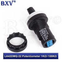 1PCS LA42DWQ-22 22mm 1K 2K 5K 10K 20K 50K 100K Diameter Pots Rotary Potentiometer Converter Governor Inverter Resistance Switch
