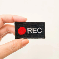 Video Icon Recorder Patch Bordir Aksesoris Emblem Iron On Jacket Videographer
