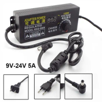 AC100V-240V to DC9V-24V 5A 120W Adjustable Voltage Adapter Digital Display Power Supply Universal 50/60HZ Adapter V27