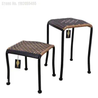 Mojun rattan middle stool high stool low stool small square stool bathroom stool dining stool Mojun chair HT-28SHT-45