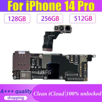 Original Unlocked Motherboard For iPhone 14 Pro Mainboard With Face ID Clean iCloud 128GB Logic Board Good Plate Full Working