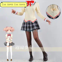 Anime Magical Girl Puella Magi Madoka Magica Homura Akemi Cosplay Costume Fighting Uniform Socks for Mahou Shoujo