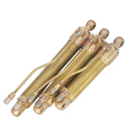 OD 18mm Hydraulic Brass Oil Cylinder With Flange Joint Copper Pipe 50/70/85/95/110/120/130/140MM Stroke For 1/12 RC Excavator