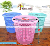 SH558 Tempat Sampah Plastik JUMBO & TEBAL //( 2pcs ) KERANJANG SAMPAH BULAT ASHLEY//KERANJANG SAMPAH