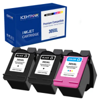 Icehtank 305XL Printer Ink Cartridge CISS Compatible For HP 305 For HP305 Deskjet 2710 2721 2722 2723 2724 ENVY 6020 6022 6030