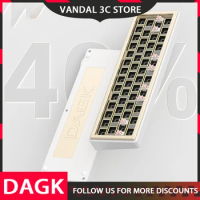 Dagk Alloy40% 2.0 Mechanical Keyboard Kit 3mode Usb/2.4g/Bluetooth Wireless Keyboard Kits 49key Layout Hot Swap Rgb Keyboard