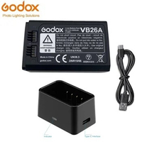 Godox VC26 VB26 VB26A DC 3000mAh 21.6Wh USB Replacement Li-ion Battery Charger for Godox V860III V1 V850III Flash Speedlite