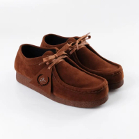 Clark Sepatu Kerja Pria Casual Kulit Asli Flat Shoes Cowok Elegan Tahan Lama Warna Nevy Hitam Tan Si