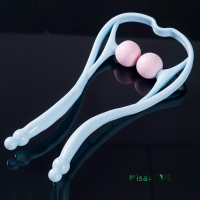手動頸椎按摩器夾脖子頸部勁夾器多功能肩頸儀背部腰部按摩小神器-Misaki精品