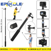Selfie Stick for Pocket 3 Aluminum Alloy Selfie Stick Accessories for DJI OSMO Pocket / Action / Insta360 X3 / ONE X2 / RS / GO