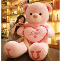 Valentines Day Gift 80/100Cm Big Love Teddy Bear Plush Toy Giant Stuffed Animals Birthday Soft Pillow Dolls Grilfriend Girl Wife